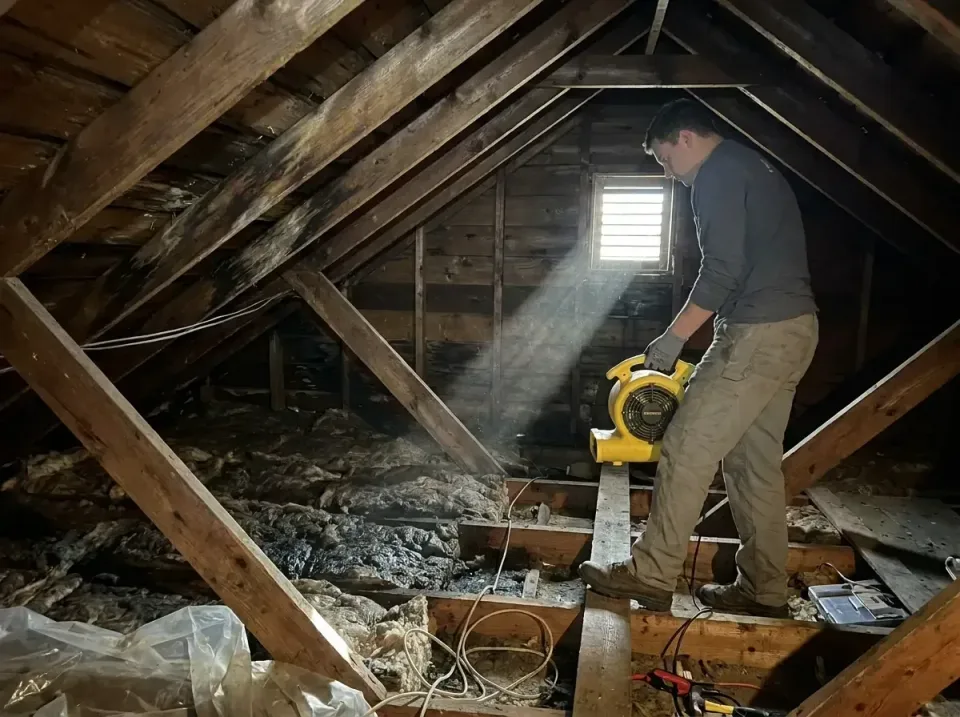 attic-water-damage-drying-proc-007 — frequently asked questions, Emergency Water Extraction & 24/7 Flood Response in Fort Do…